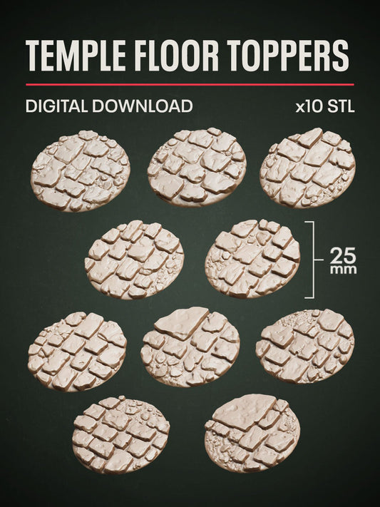 Digital Download - Temple Floor Toppers STL - Epic Basing