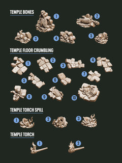 Digital Download - Temple Remains STL - Epic Basing