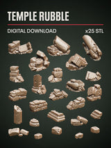 Digital Download - Temple Rubble STL - Epic Basing