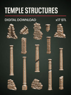 Digital Download - Temple Structures STL - Epic Basing