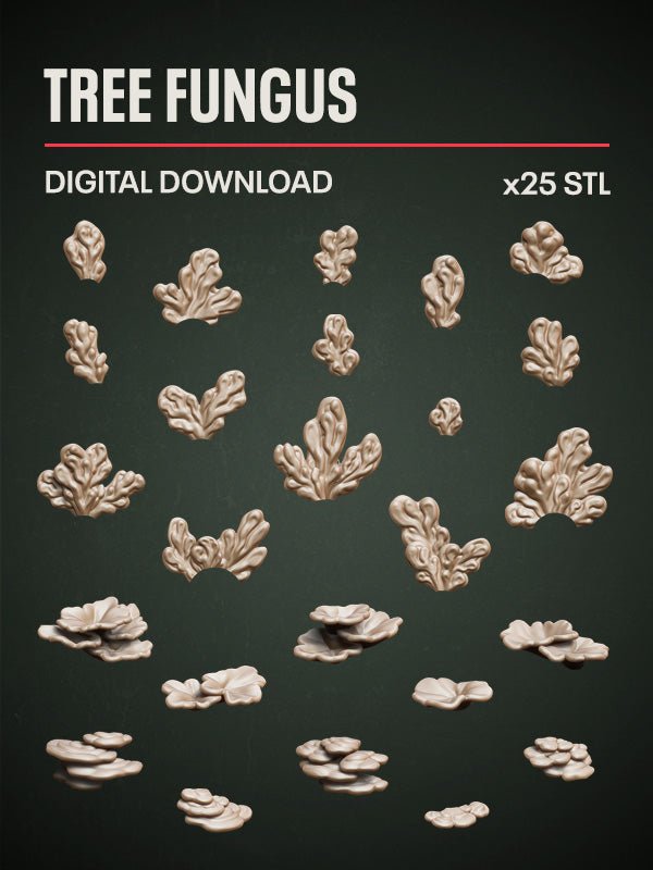 Digital Download - Tree Fungus STL - Epic Basing