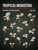 Digital Download - Tropical Monstera STL - Epic Basing