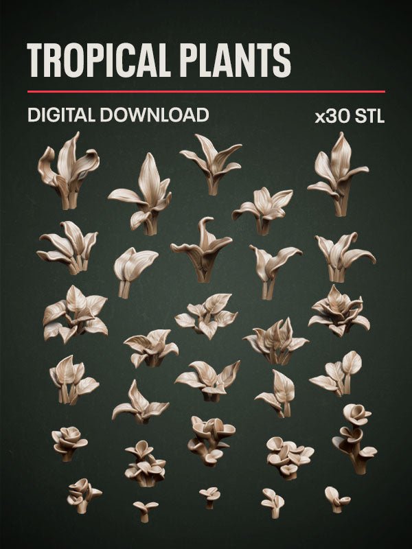 Digital Download - Tropical Plants STL - Epic Basing