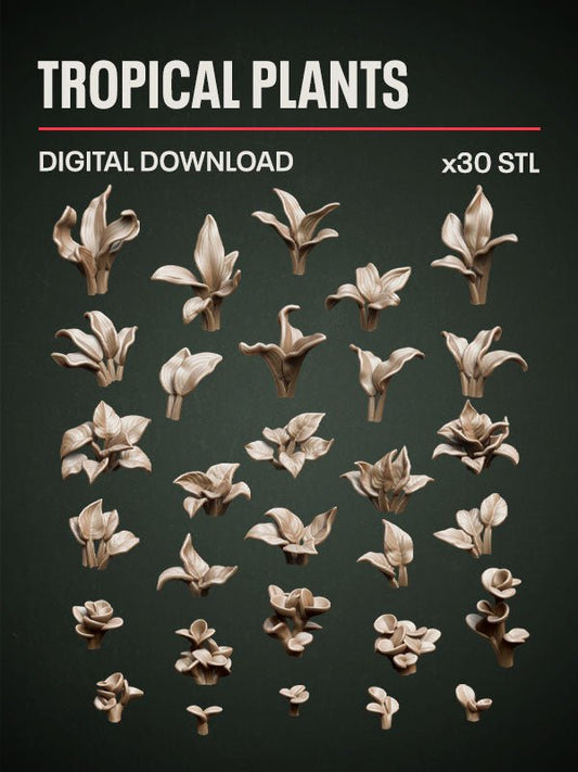 Digital Download - Tropical Plants STL - Epic Basing