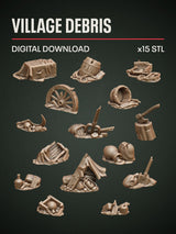 Digital Download - Village Debris STL - Epic Basing