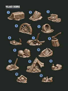 Digital Download - Village Debris STL - Epic Basing