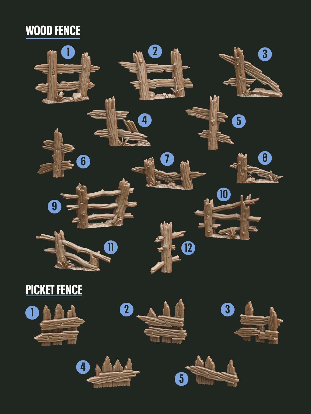 Digital Download - Village Fences STL - Epic Basing