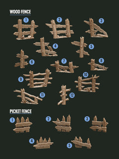 Digital Download - Village Fences STL - Epic Basing