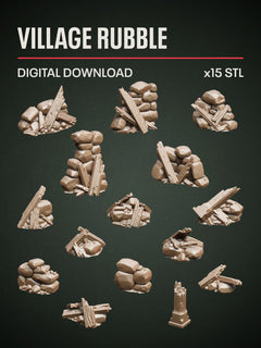 Digital Download - Village Rubble STL - Epic Basing