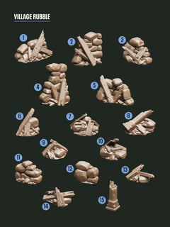 Digital Download - Village Rubble STL - Epic Basing