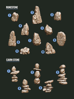 Digital Download - Waymarkers & Runes STL - Epic Basing