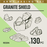 GRANITE SHIELD - Resin Miniature Basing Set (130pc) - Epic Basing