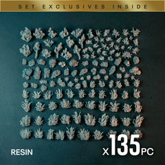 GRASSY PLAINS - Resin Miniature Basing Set (135pc) - Epic Basing