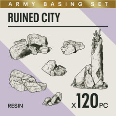 RUINED CITY - Resin Miniature Basing Set (120pc) - Epic Basing