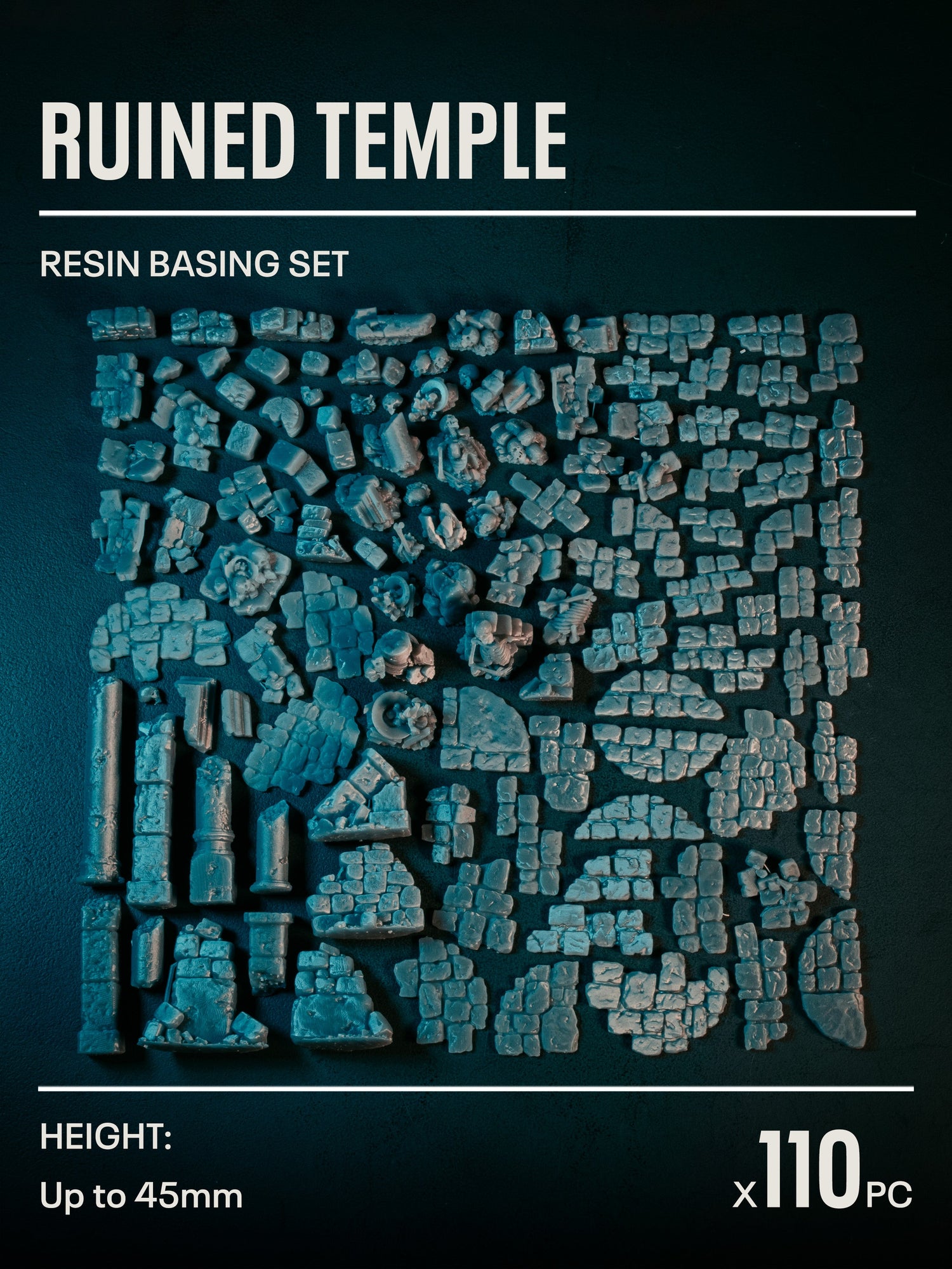 RUINED TEMPLE - Resin Miniature Basing Set (110pc) - Epic Basing