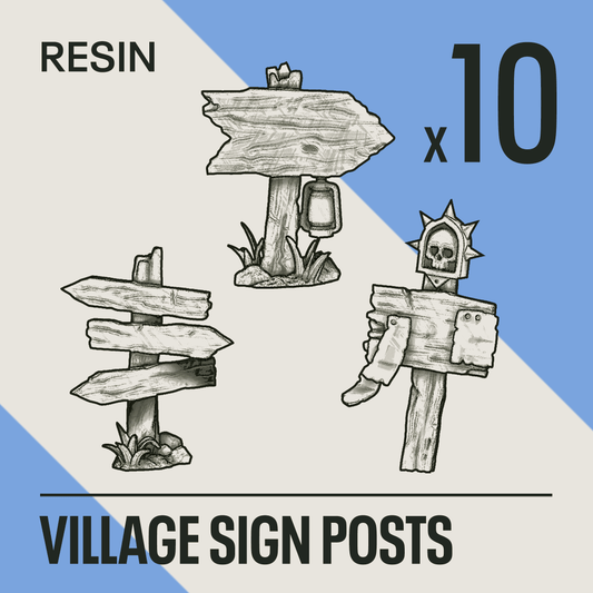 VILLAGE SIGN POSTS - Resin Basing Bits - Epic Basing