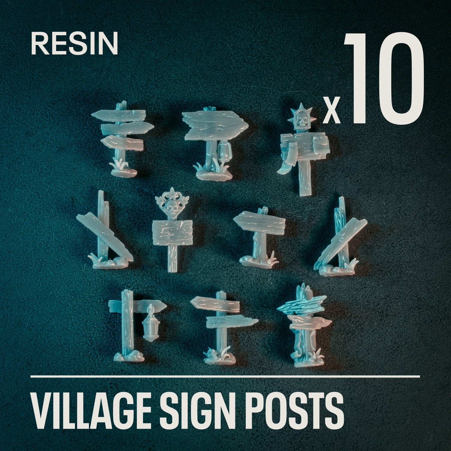 VILLAGE SIGN POSTS - Resin Basing Bits - Epic Basing