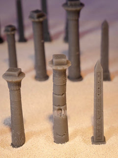 13x Ancient Columns & Obelisks - Resin Hobby Supplies - Epic Basing