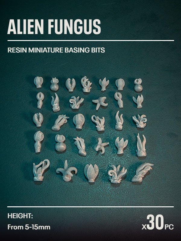 30x Resin Models - Alien Fungus - Epic Basing