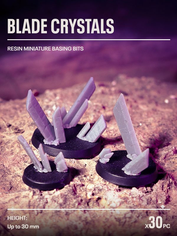 30x Resin Models - Blade Crystals - Epic Basing