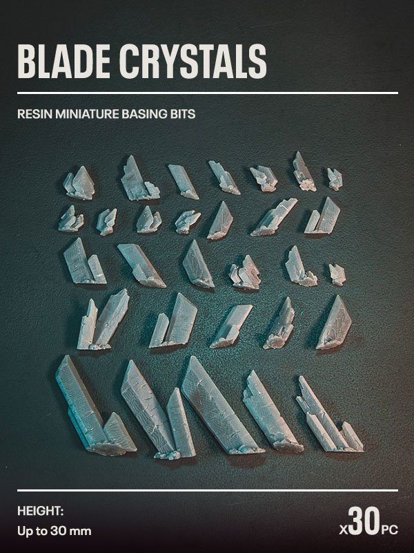 30x Resin Models - Blade Crystals - Epic Basing