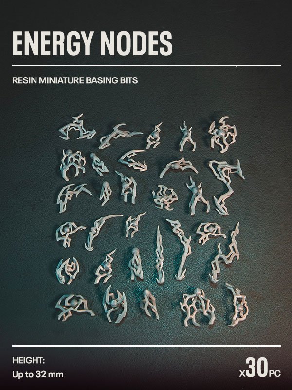 30x Resin Models - Energy Nodes - Epic Basing