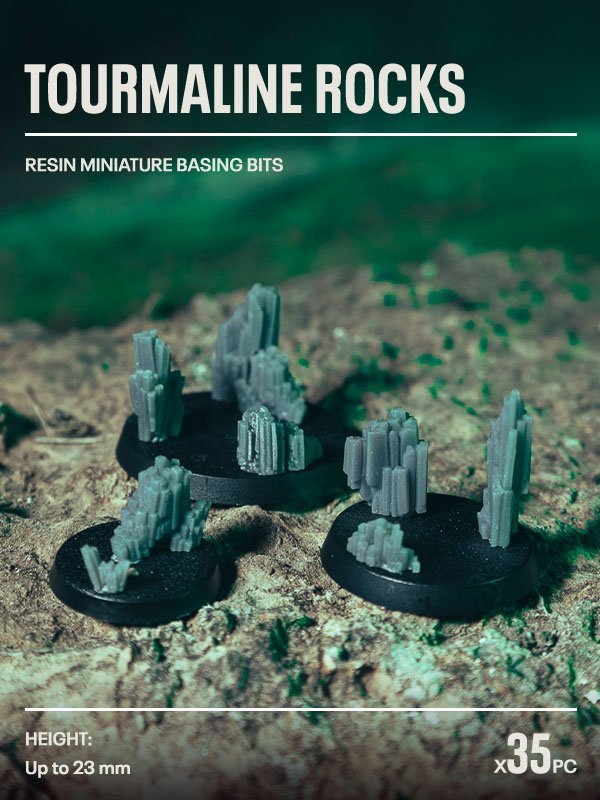 35x Resin Models - Tourmaline Rocks - Epic Basing