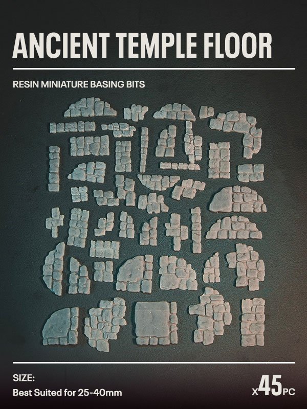 45x Resin Models - Ancient Temple Floor - Epic Basing