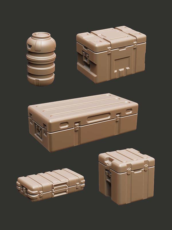 Battlefield Supply Crates - Digital STL Pack - Epic Basing