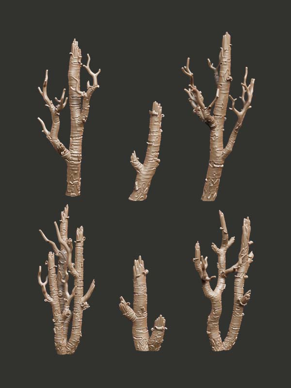 Birch Trees - Digital STL Pack - Epic Basing