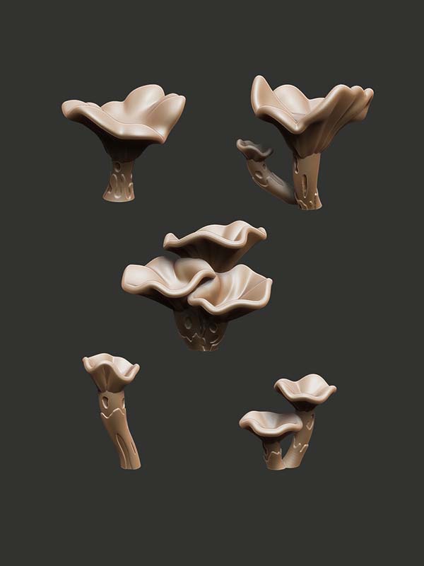 Chanterelle Mushrooms - Digital STL Pack - Epic Basing