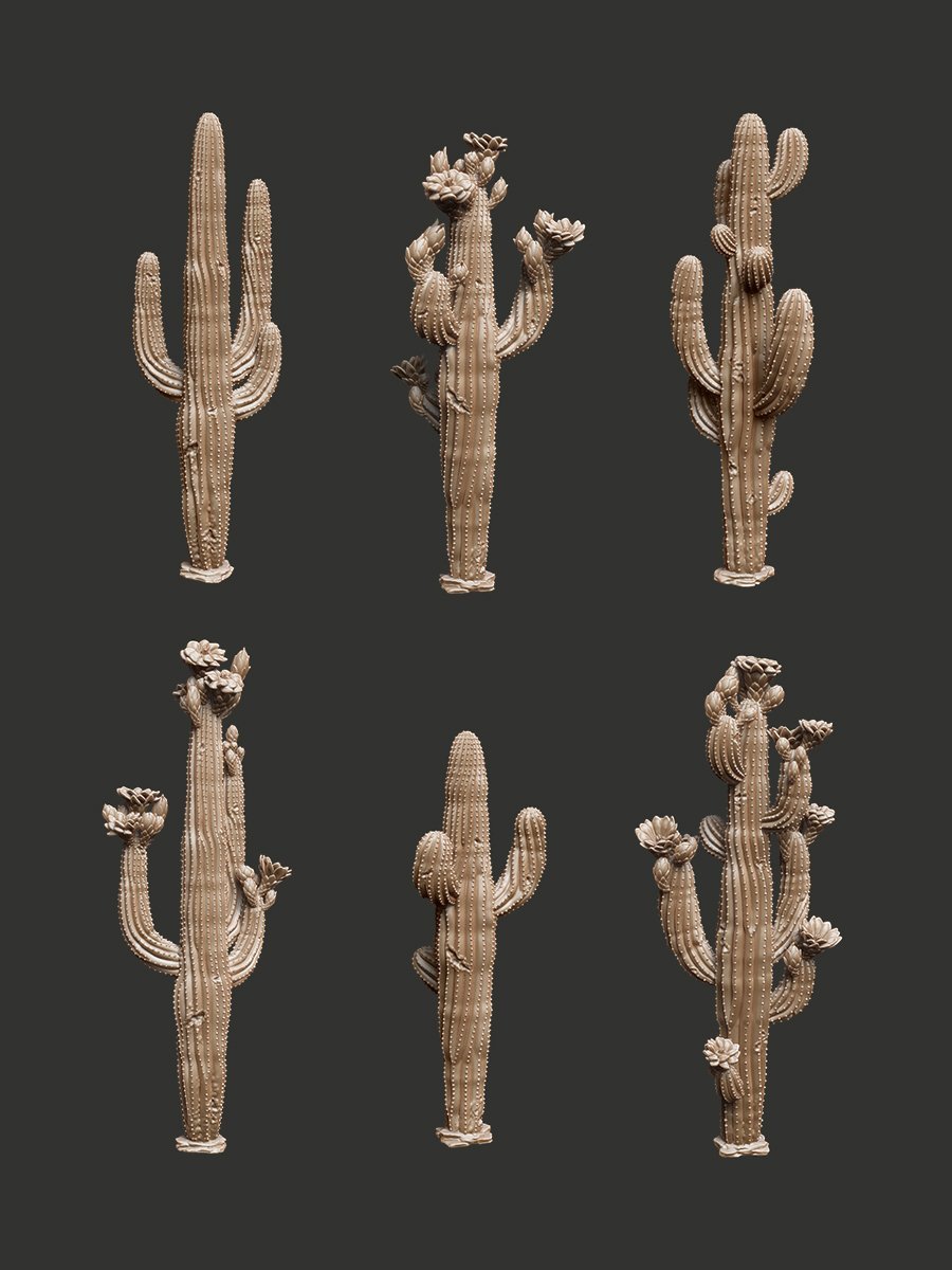 Saguaro Cactus - Digital STL Pack - Epic Basing