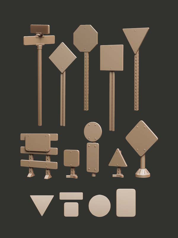 Street Signs - Digital STL Pack – Epic Basing